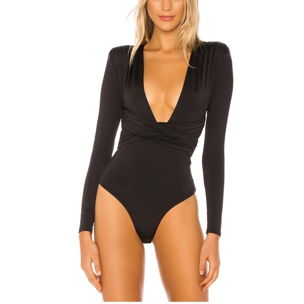 New Lovers + Friends ANYA BODYSUIT Revolve Black New with Tags Women’s XS
